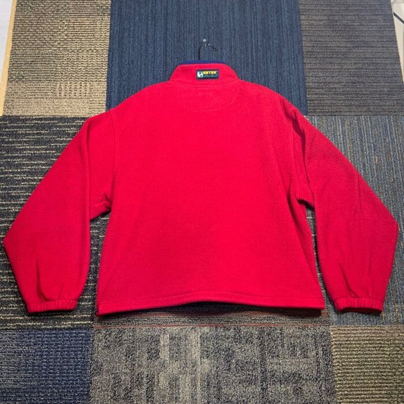 Eddie Bauer EBTEK Fleece Jacket Mens Large Red Full Zip Polartec Vintage 90s Blu - Picture 13 of 14